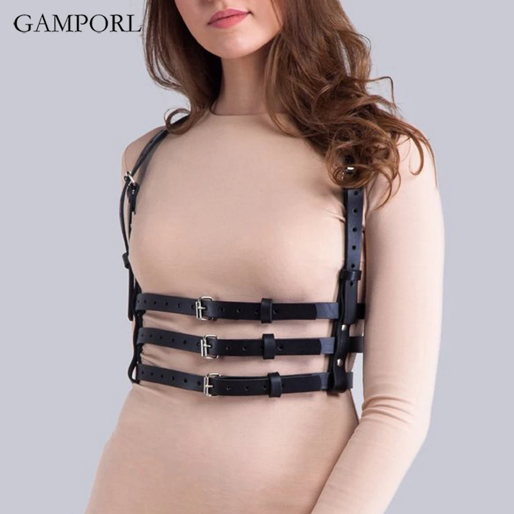 GAMPORL кожаное нижнее белье для женщин сексуальное бондажа подвязки пояс БДСМ