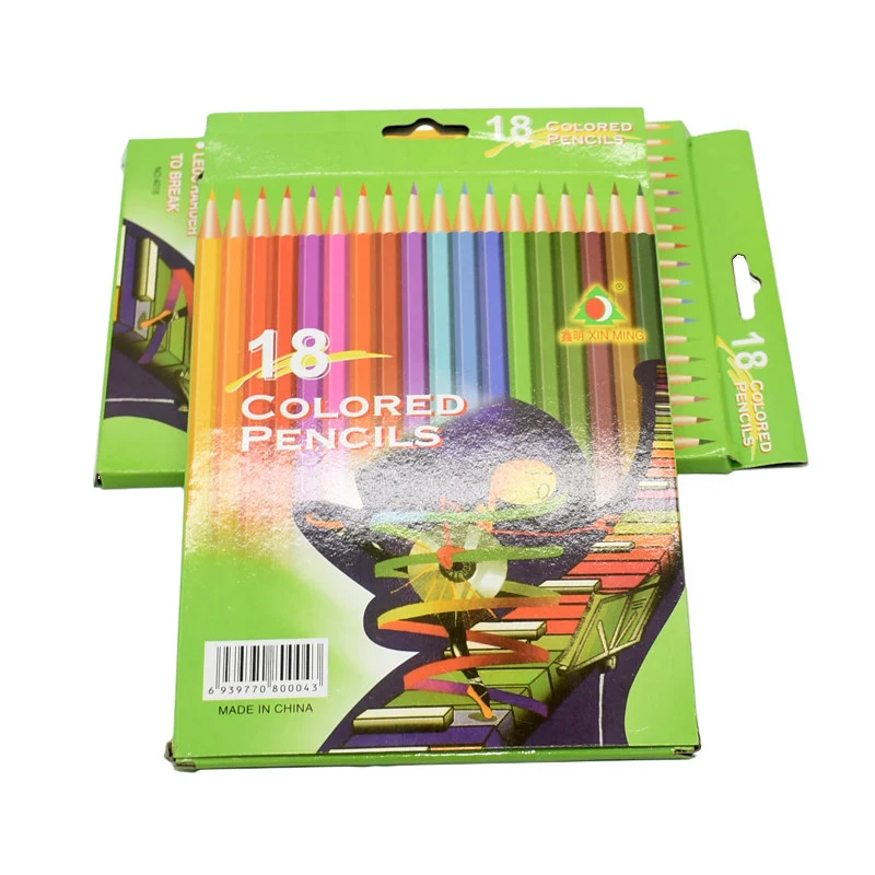 18 цветов карандаши из натурального дерева цветные профессиональные для