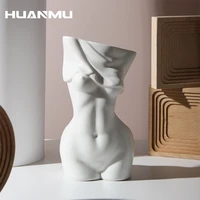 ins body vase undressing female matte white ceramic sculpture nordic modern chic home decoration flower pot minimalism vase %d0%b2%d0%b0%d0%b7%d0%b0