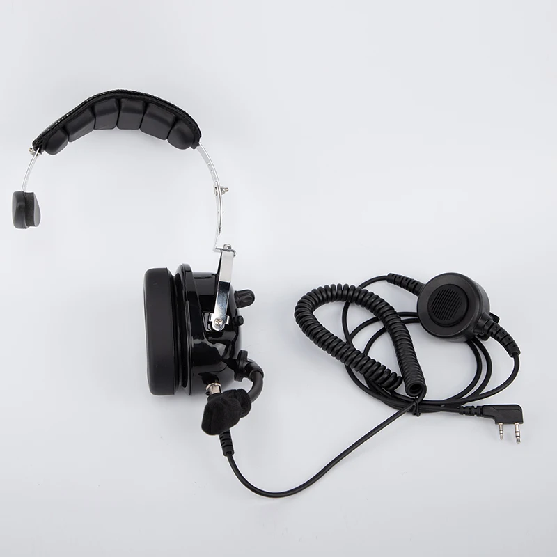 General Aviation Headphone Noise Reduction Unilateral Headset CS Tactical Headset for Kenwood Baofeng Two way radio film  Media