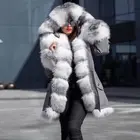 Пальто женское Шерстяное с капюшоном, зимнее, с камуфляжным принтом