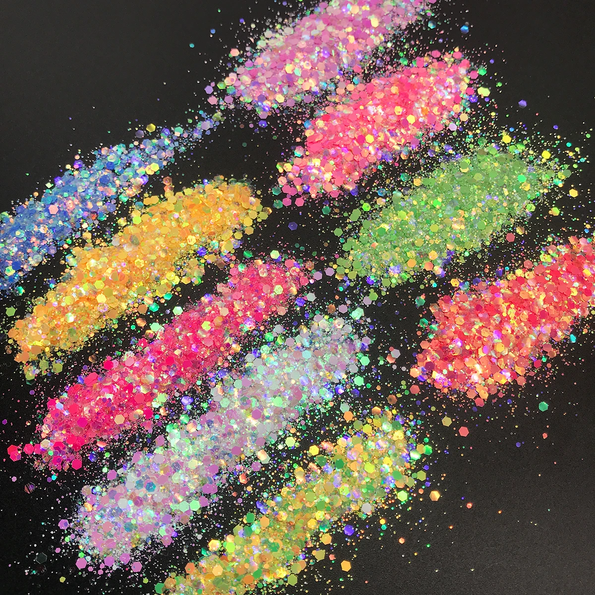 Смешанный Блестящий Порошок для ногтей 8 ячеек/пакет блестки красочные хлопья