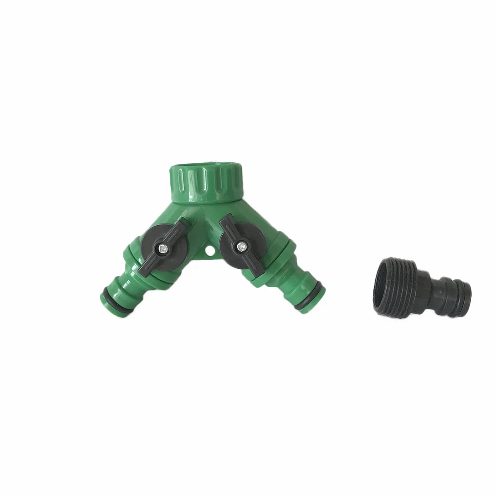 

3/4"Female Thread Y Shape Connector With 3/4"Male Thread Tap Nipple Joint Quick Coupling Garden Irrigation System Accessories