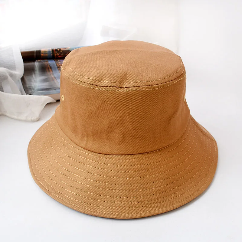 

Plain Colour Cotton Fisherman Hat Bucket Hats Foldable Outdoor Casual Panama Chapeau Bob Cap Summer Sun Visor Mens or Ladies