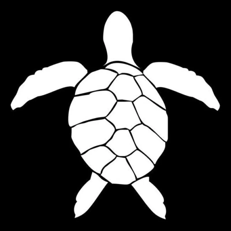 Volkrays Fashion Car Sticker Sea Turtle Hawaii Accessories Reflective Waterproof Sunscreen Vinyl Decal Black/Silver 13cm*13cm | Автомобили