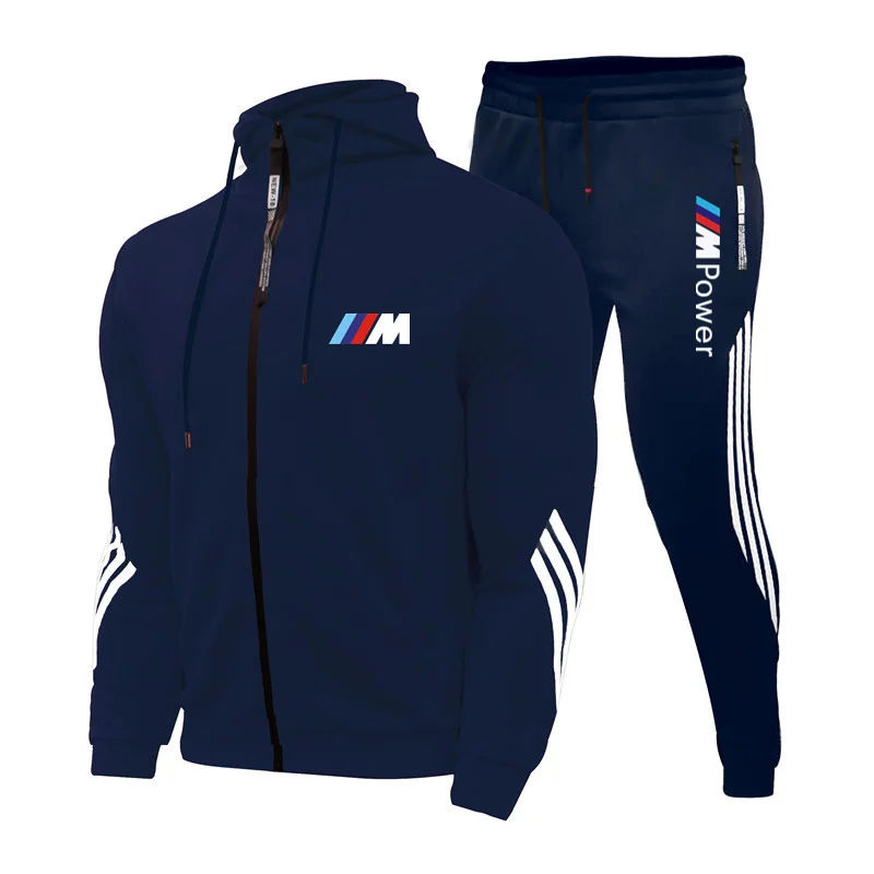 

New 2 Pieces Sets Tracksuit Brand Printing Men Hooded Sweatshirt+Pants Pullover Hoodie Sportwear Suit Casual Sports Men Clothes