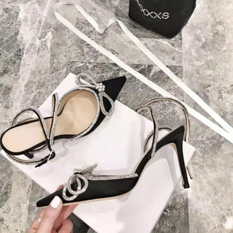 

Women Heels Shoes Rubber Sandals 2021 Summer Shoes For Women Pumps Female High Heels Women Spring Shoes Butterfly-knot Heel