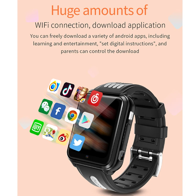 H1 4G Smart Phone Watches Android 9 GPS WIFI Tracking Visit Internet Application Download Play Music Video Children Smartwatch |