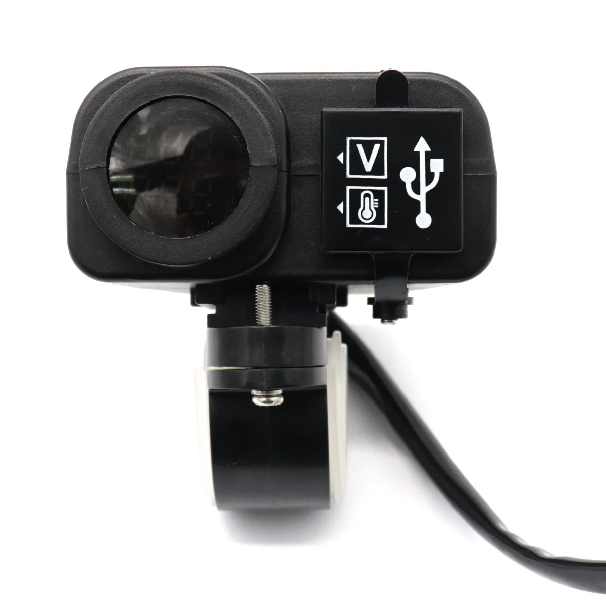 Зарядное устройство USB для мотоцикла с цифросветодиодный ем вольтметром и