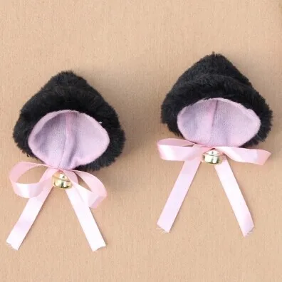 Женская плюшевая заколка для косплея черная белая кошачьи уши тигр леопард лиса