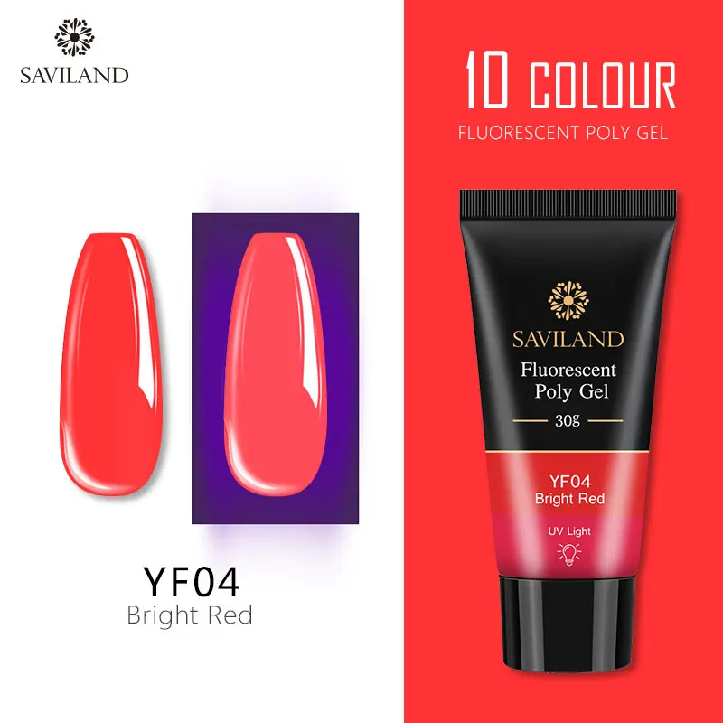 YF04 SAVILAND цветной полигель для наращивания пальцев 28 цветов УФ-гель для быстрого наращивания 30 г полигель-лак для ногтей Твердый Гель-лак для ногтей - Цвет: YF04