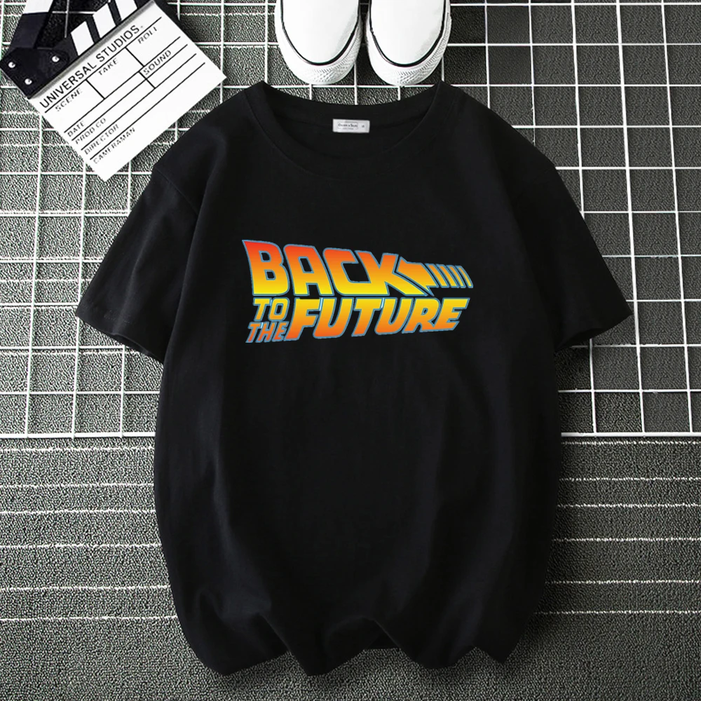 

Logo Classic Movie Back to the Future T Shirt funny Tee Shirt for Men Woman Casual Loose Tops Male Hip Hop Harajuku T-Shirts
