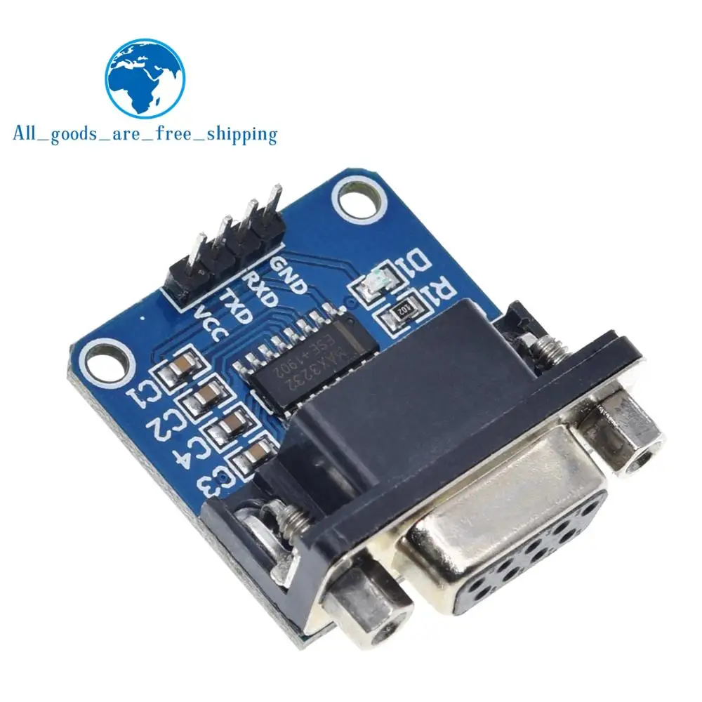 TZT MAX3232 RS232 к ttl последовательный порт конвертер Модуль DB9 разъем MAX232 для Arduino