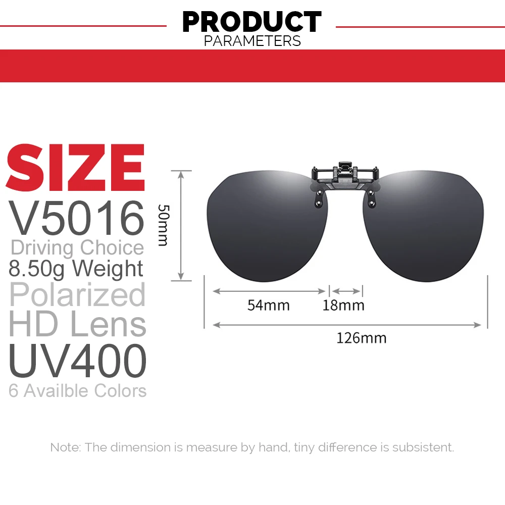 Flip Up Clip on Sunglasses Polarized Fishing Men Gredient Grey Lens Driving UV400 Big Aviation Rimless Night Vision Shades