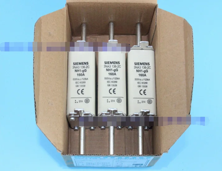 3 шт./1 коробка Siemens 3NA3136 2C 3NA31362C NH1 gG 160A 500V Fuse New|Автоматизация зданий| |