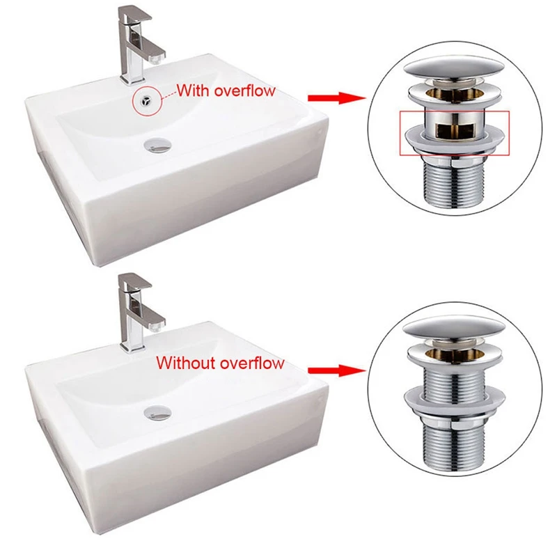 Bathroom Basin Bottle Trap Up Drain Stopper with Overflow Sink Kit Siphon Waste P-TRAP Chrome |