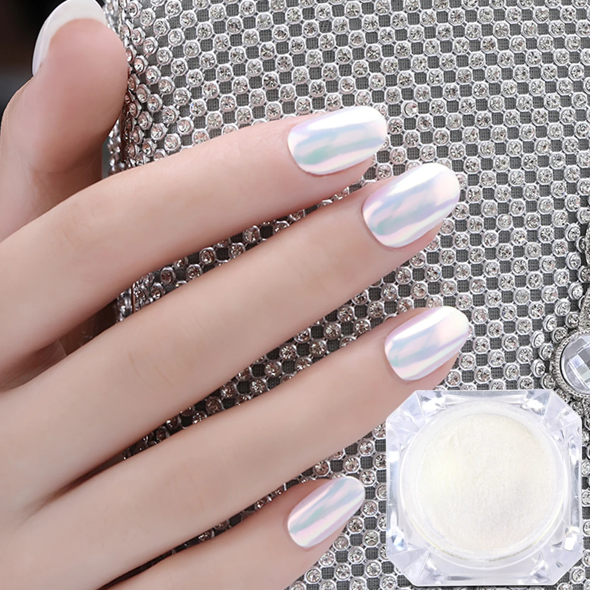 Зеркальный глиттер для дизайна ногтей 0 2 г хромированная пудра сверхгладкий