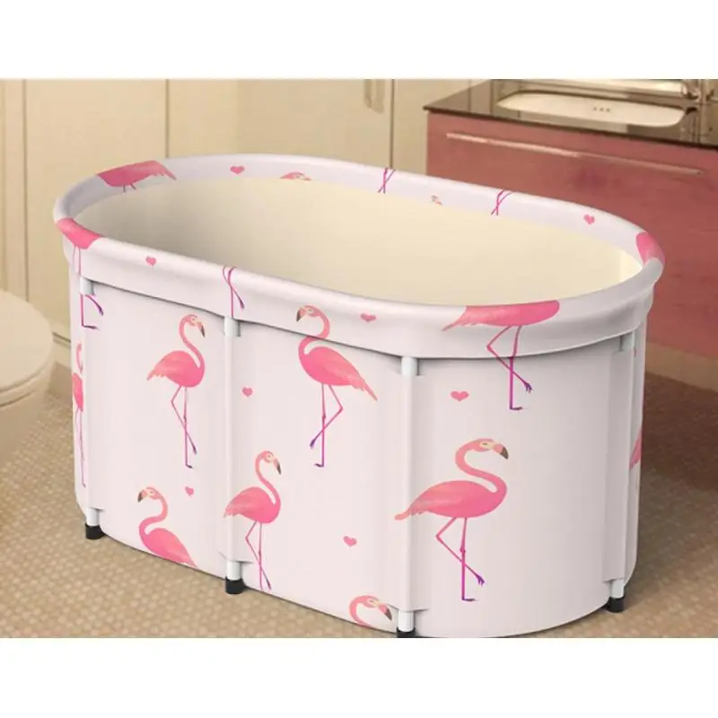 

Portable Foldable Bathtub With Lid Thickened Adult PVC Inflatable Bathtub Home Single Spa Massage Pool Plastic Bathing Bucket