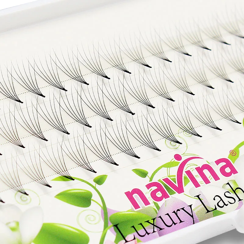 

Navina Luxury 6D Mink Individual Cluster Eyelash Extension Natural 3D Volume Effect Eyelashes False Faux Grafting Eye Lashes