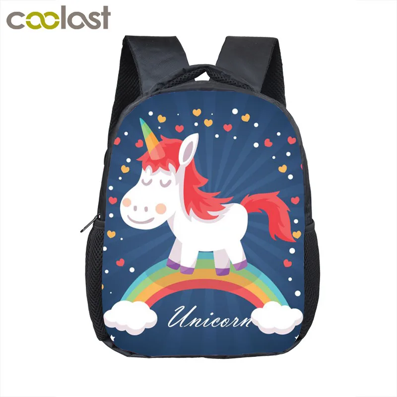 12unicornowl15 Детские школьные сумки с рисунком единорога для мальчиков и девочек, сумка для детского сада, сумка для малышей, детский школьный рюкзак, сумка для книг, подарок - Цвет: 12unicornowl15