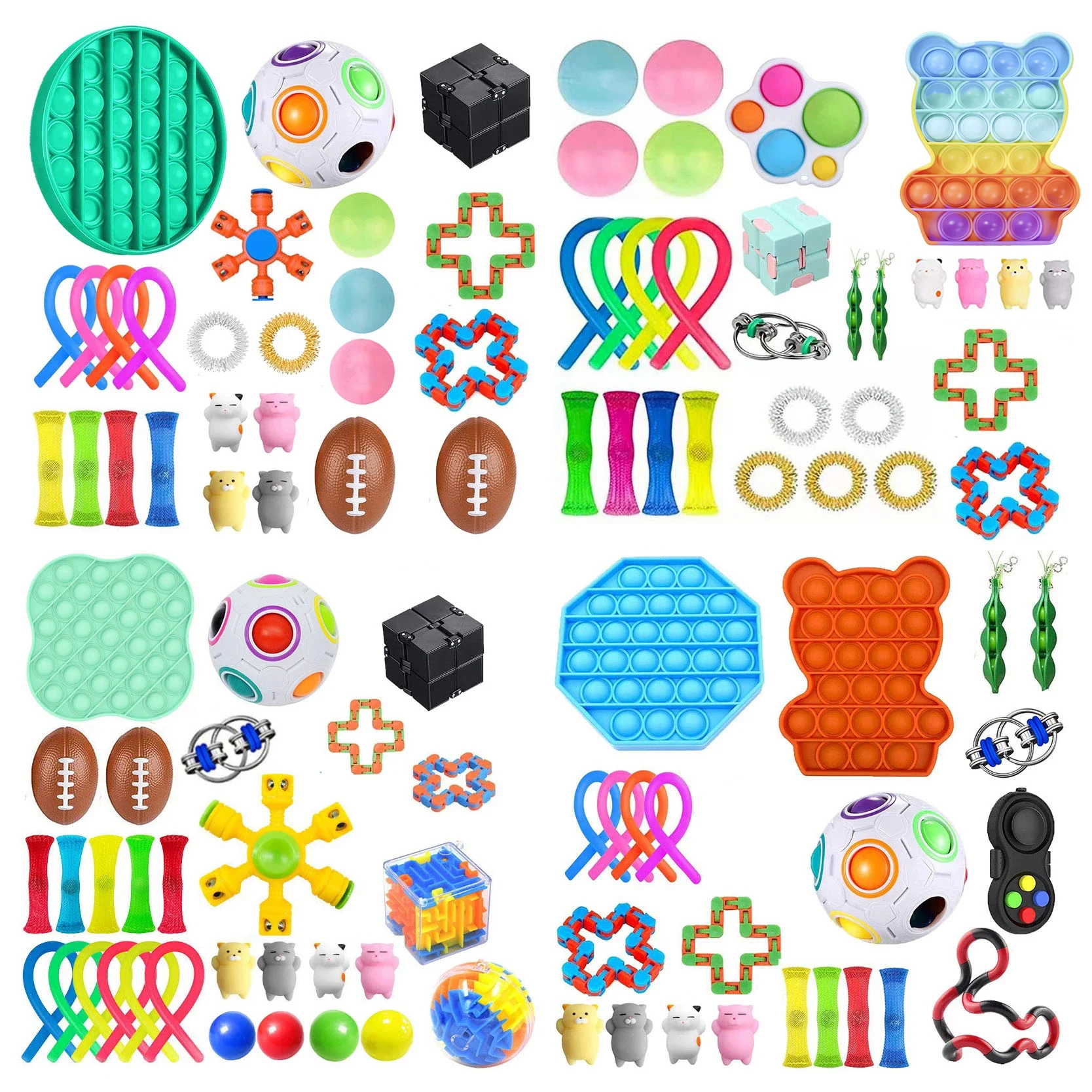 

NEW Designs Fidget Toys 10-31PCS Pack Sensory Toy Set Antistress Relief Autism Anxiety Anti Stress Kits Bubble Kids Adults Gift