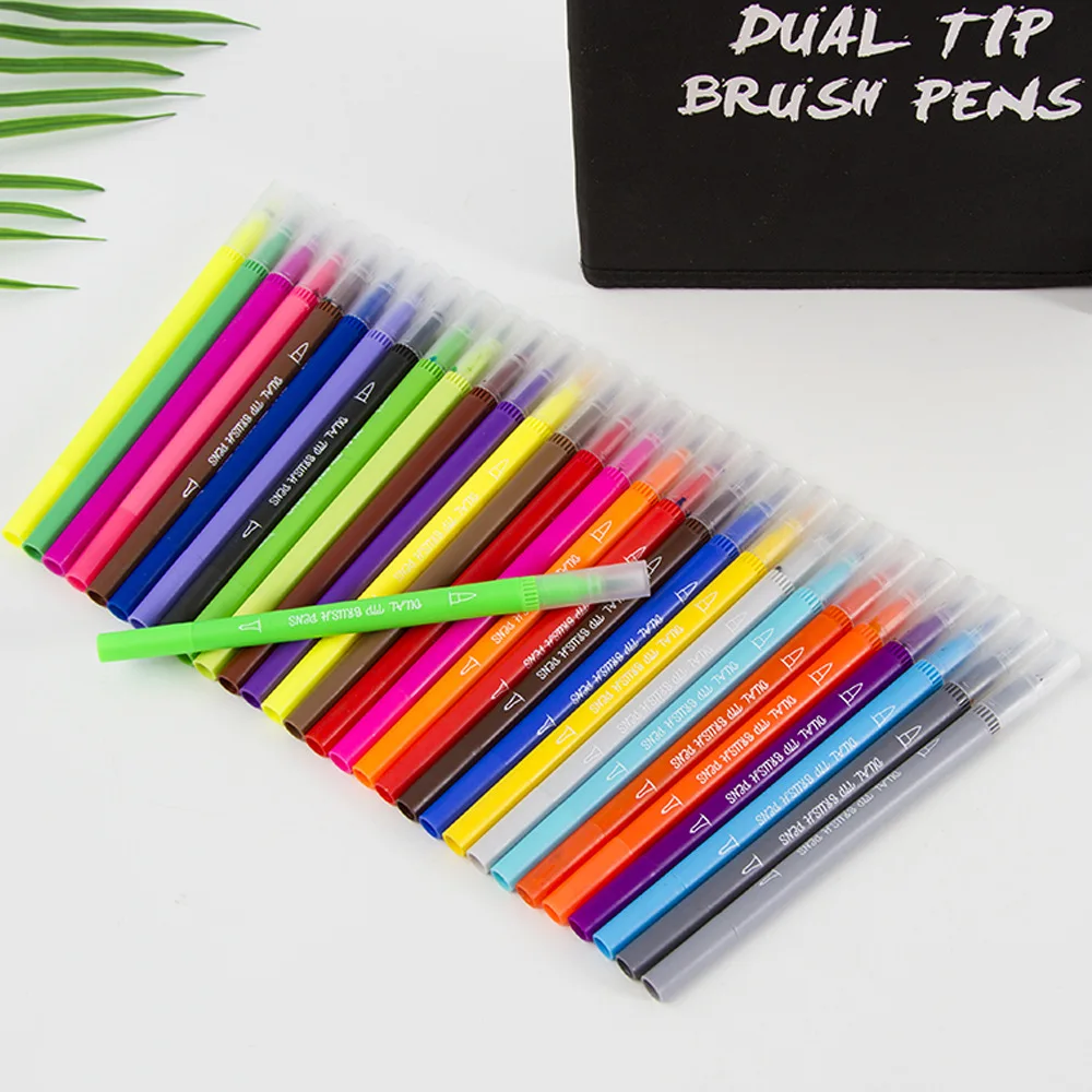 30 шт. цветные ручки с Оксфордской сумкой консилер и кисть двумя наконечниками