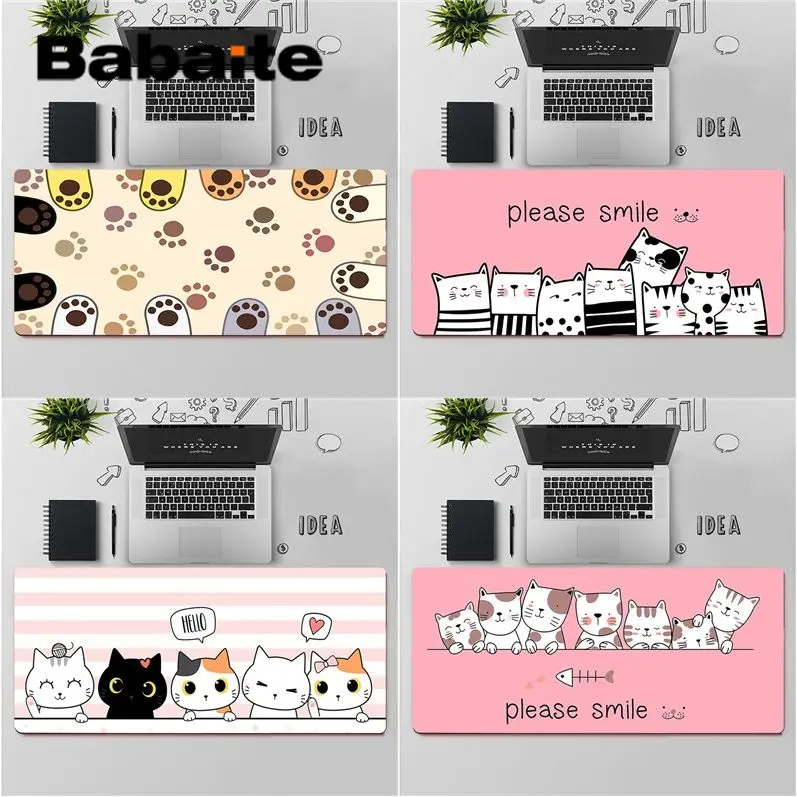 

Babaite Top Quality Cute baby cat paw Durable Rubber Mouse Mat Pad Free Shipping Large Mouse Pad Keyboards Mat