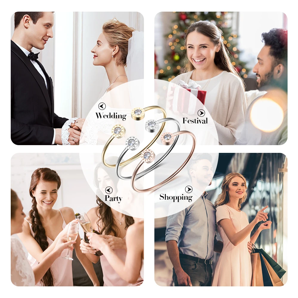 Новые регулируемые браслеты браслет из нержавеющей стали золотистый /