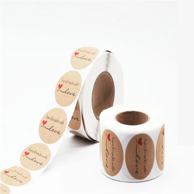 500 листов/рулон круглые наклейки|Подарочные сумки и упаковка| |