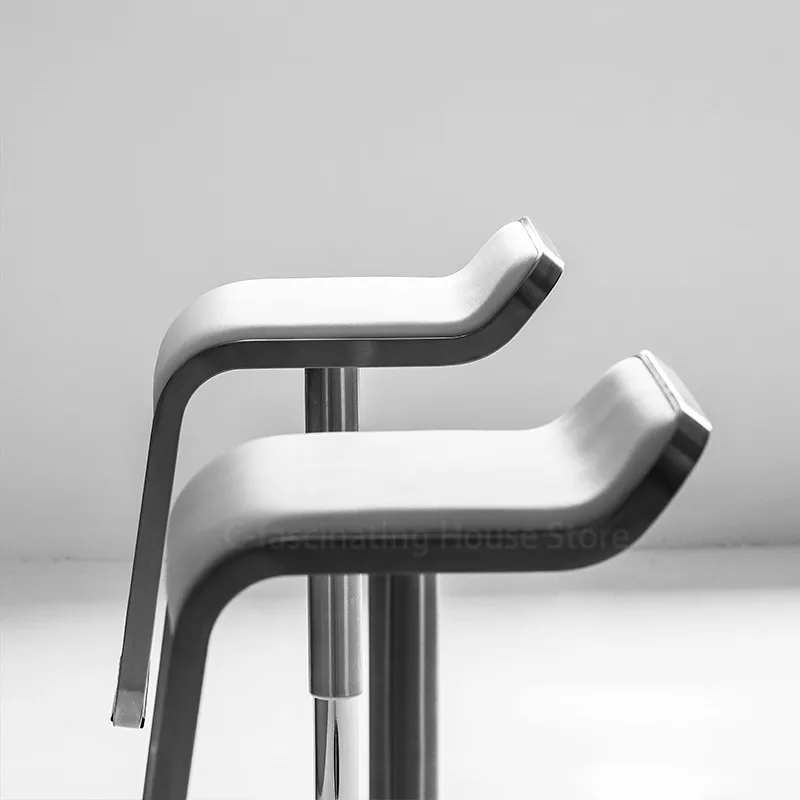 Барные стулья из нержавеющей стали современная мебель круглый вращающийся