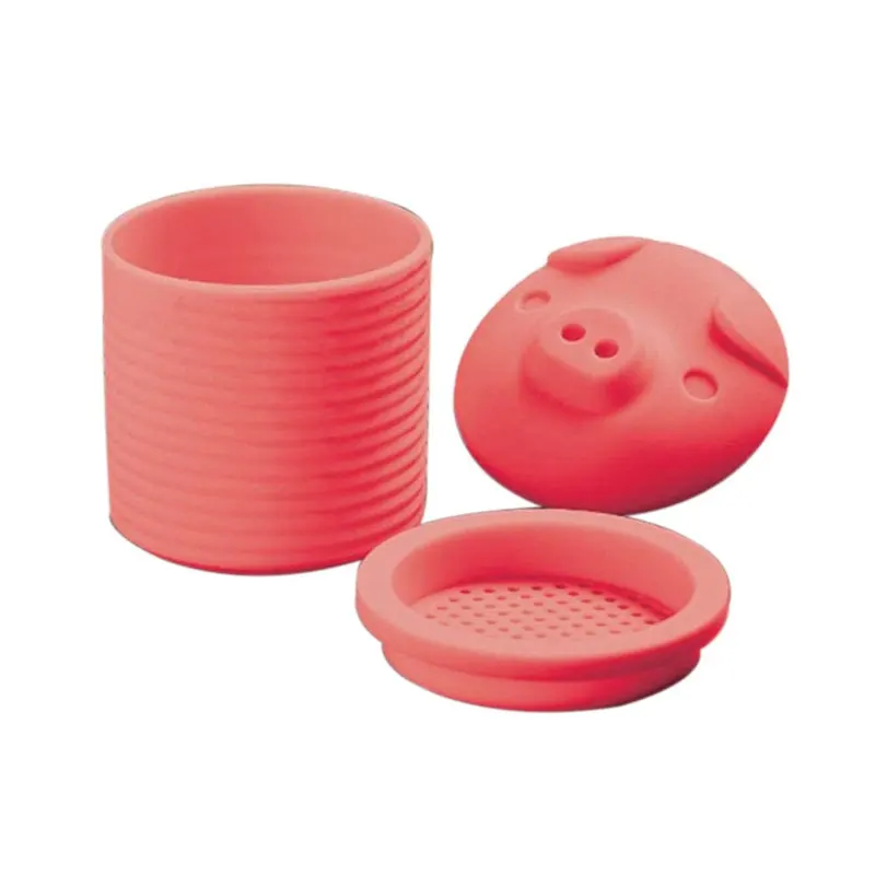 

2021 NEW Grease Container Piglet Shape Food Grade Silicone Grease Collector Kitchen Accessories