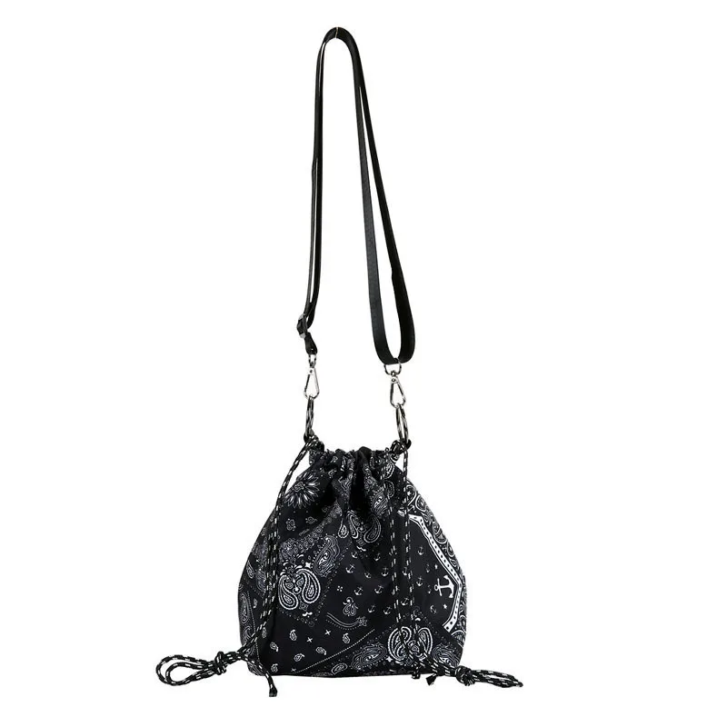 

Korean Retro Women Cashew Messenger Bag Adjustable Ethnic Style Single Shoulder Cross Body Small Bucket Bag for Girls Ladies