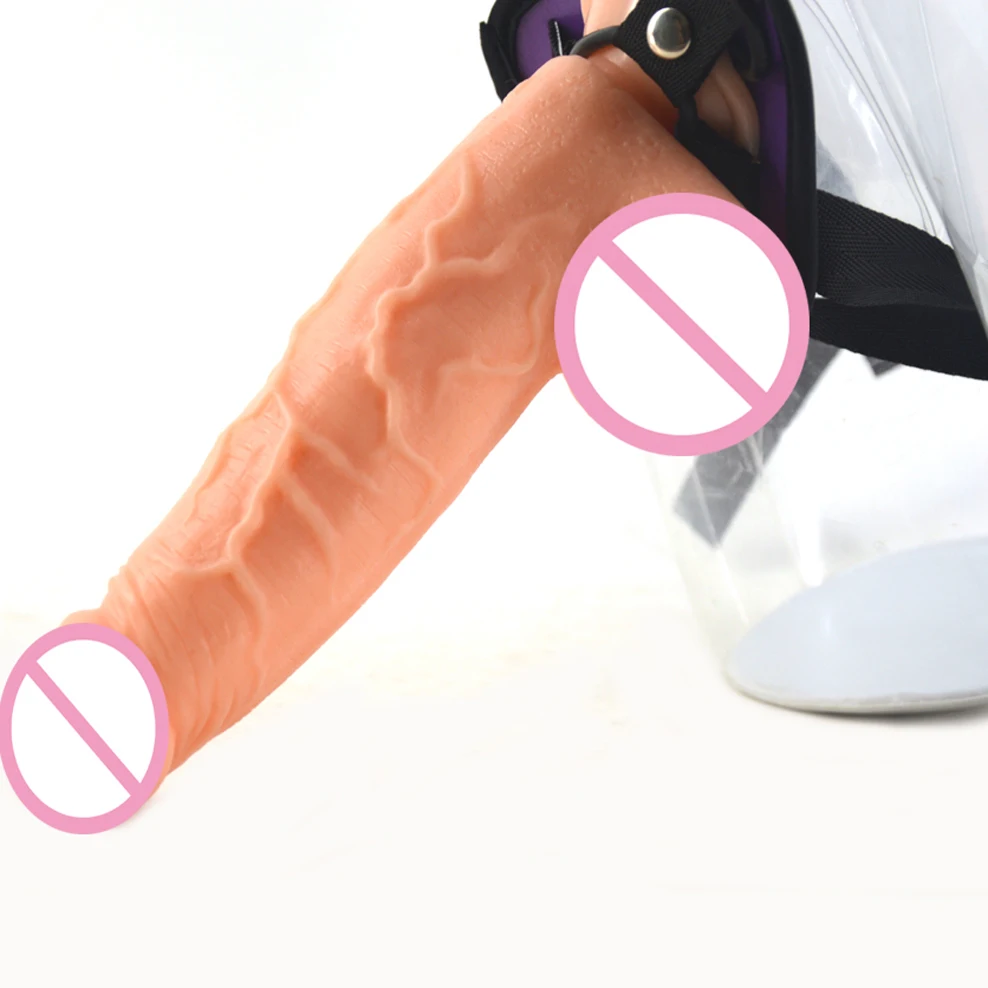 Анальная пробка страпон реалистичный фаллоимитатор на пенисе большой съемный