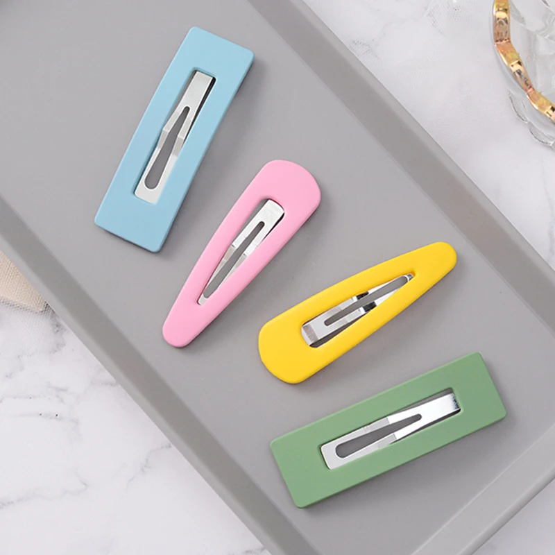 1 шт. однотонные заколки для волос из смолы геометрические Пустые Квадратные