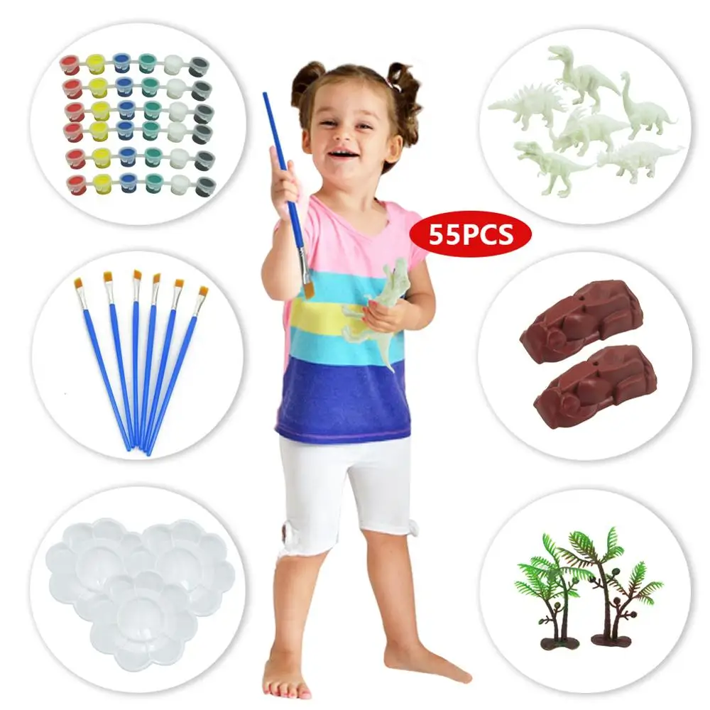 DIY раскраска 3D картина Животное Динозавр Модель Рисунок граффити игрушка набор