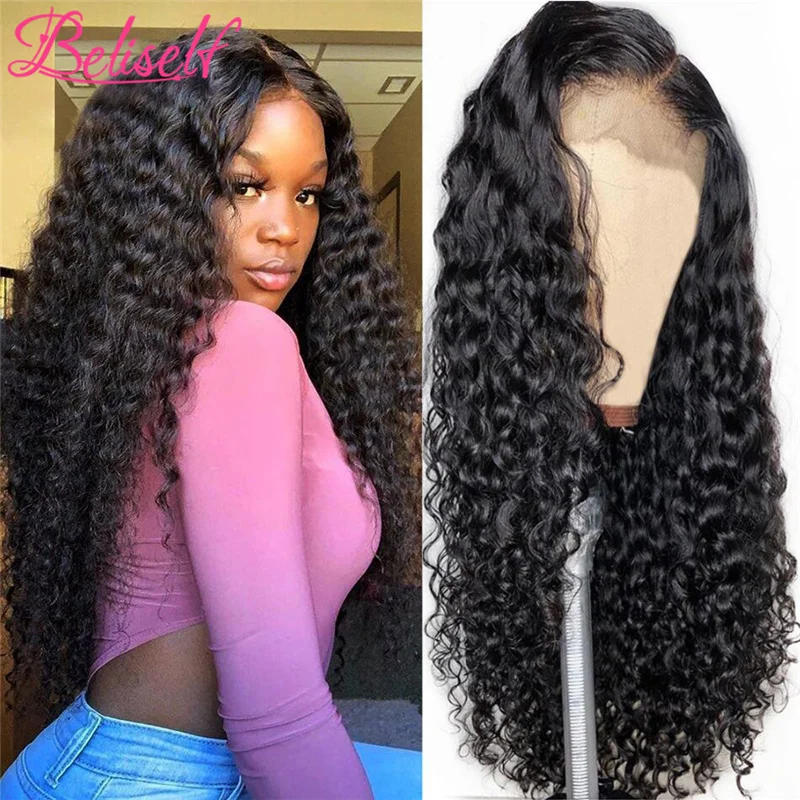 

Wholesale Water Wave Human Hair Wigs Brazilian Remy Hair Pre Plucked Hairline 13X6 Lace Front Wigs For Black Women