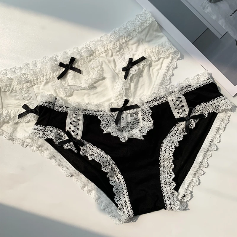 

Удобные японские кружевные трусики для девочек, нижнее белье из модала и хлопка для женщин, Эротическое нижнее белье, женское сексуальное н...