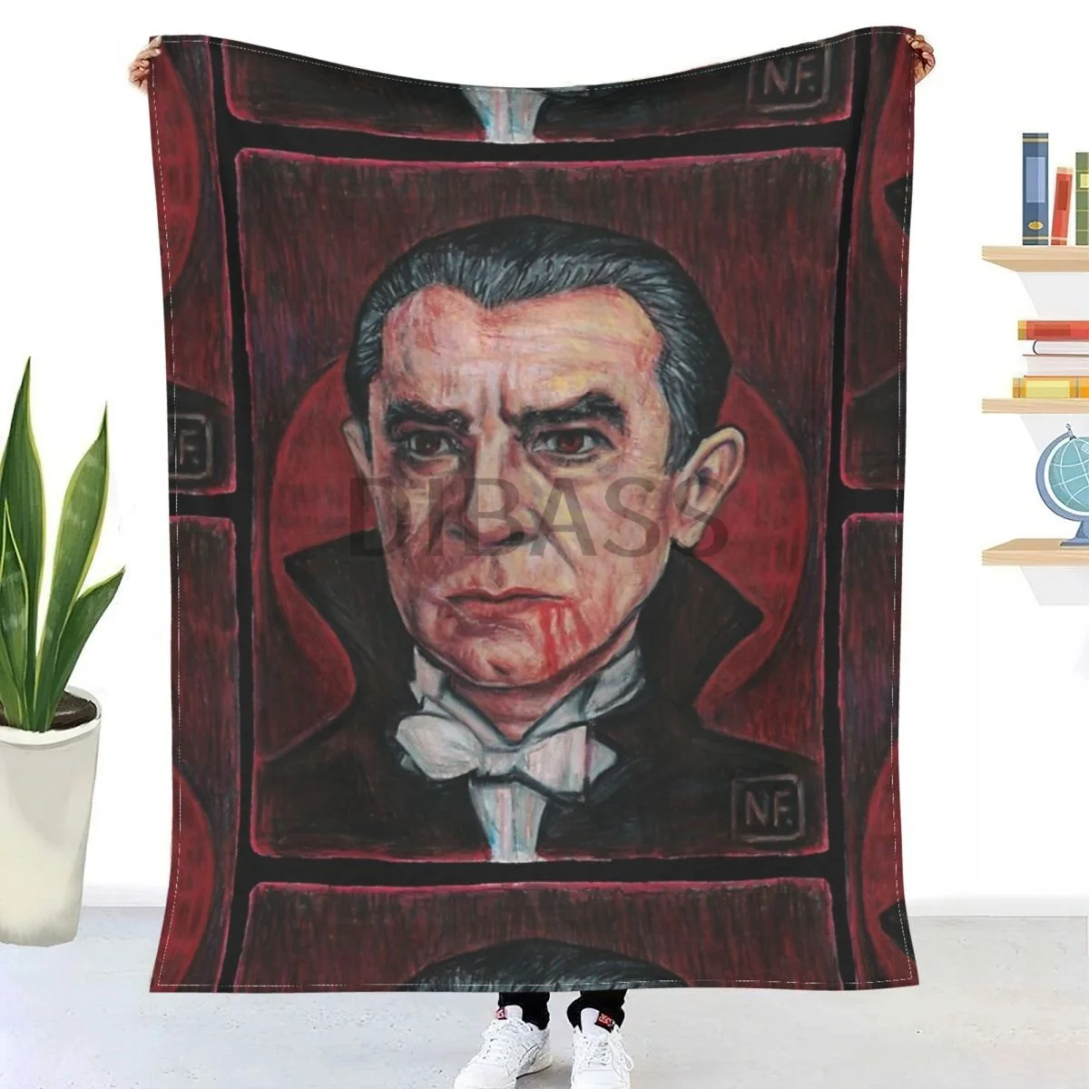 

Dracula Blood Moon Rising Comforter 3D Printed Flannel Throw Blanket