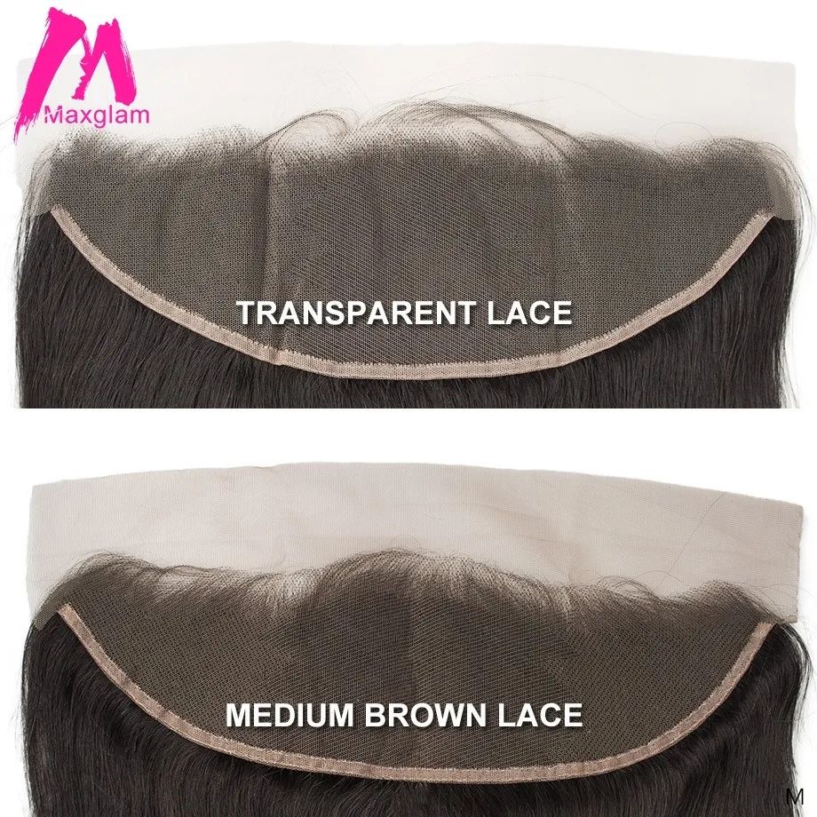 Прозрачные 13х4 кружевные фронтальные прямые бразильские человеческие волосы Hd