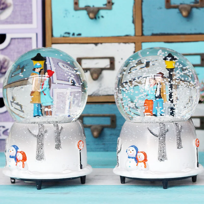 Световой Автоматическая Снежный хрустальный шар для детей и Подруга подарков