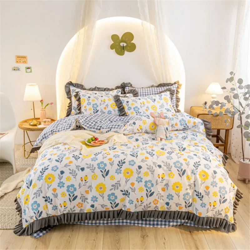 

Комплект постельного белья из 100% хлопка с цветочным принтом