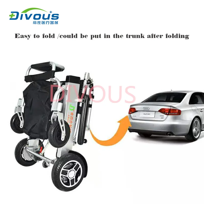 Free Shipping Dual Motor Lightweight Elderly Disabled Electric Wheelchair |