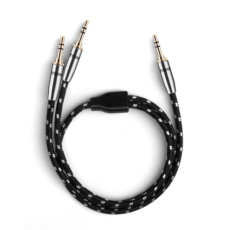 Todn аудиоадаптер высококачественный Hi-Fi кабель 3 5 мм AUX для компьютера 1 штекер на 2