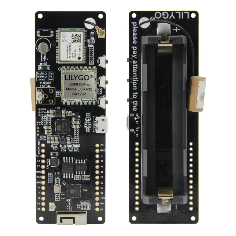 Т образной балки V1.1 SX1262 LORA 868/915 МГц ESP32 Wi Fi беспроводной Bluetooth модуль GPS NEO M8N IPEX 18650