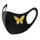 1 шт. маска для лица для взрослых моющаяся маска с ушной петлей черная маска для лица 2022 маска с принтом в виде бабочек многоразовые шапочки для рта маска