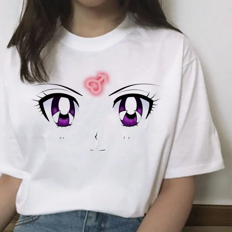 Сейлор Мун кавайная футболка кошка harajuku Женская ulzzang футболка корейский Графический Топ мультяшная Футболка короткий рукав женская забавная