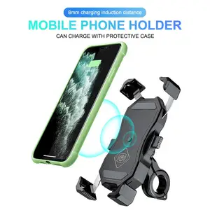 universal motorcycle bike bicycle mount holder for iphone samsung xiaomi cell phone stand wireless charging phone bike stand free global shipping