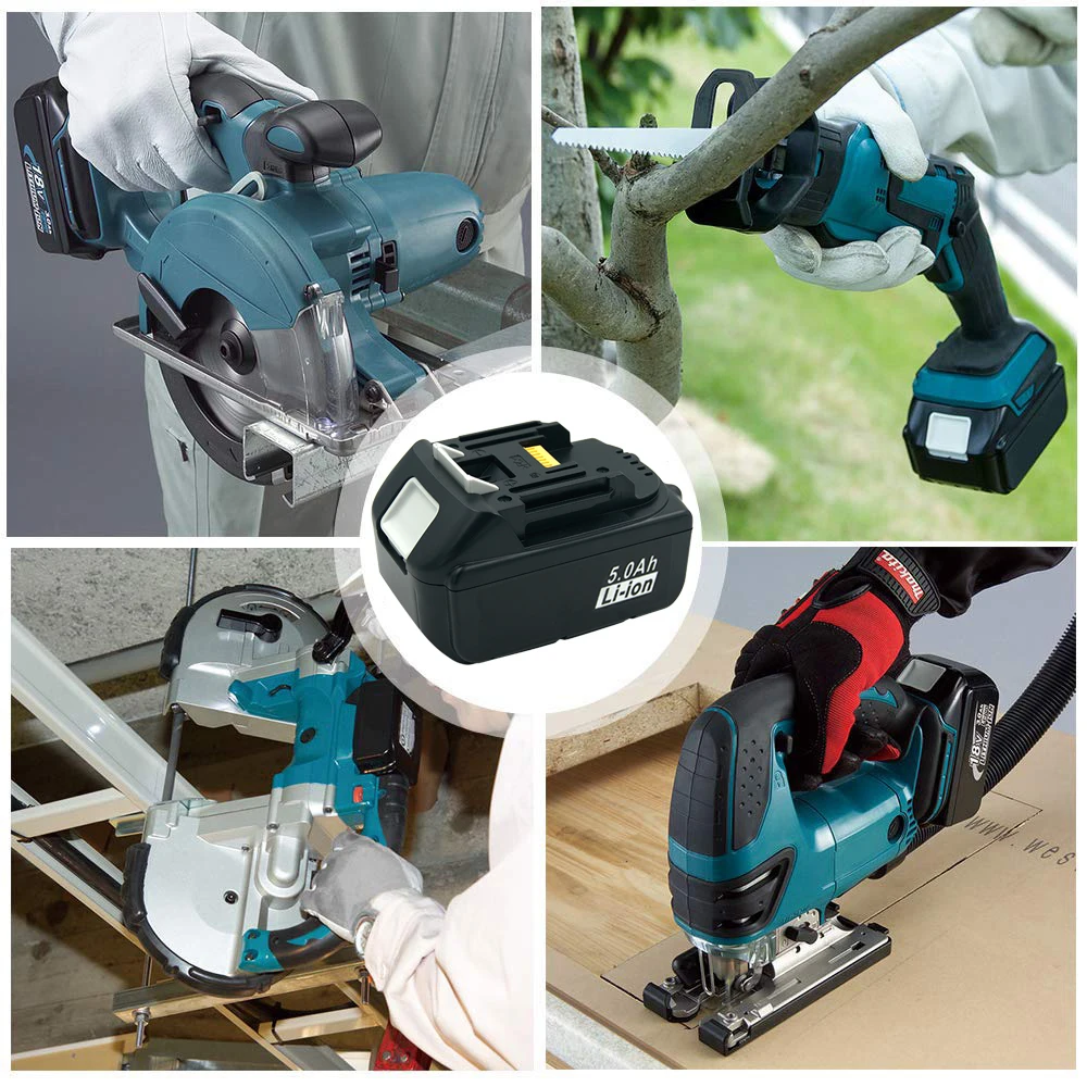 Сменный литиевый аккумулятор BL1850 2 шт. 5 0 Ач для Makita 18 в 5000 мАч BL1815 BL1830 BL1840 LXT400
