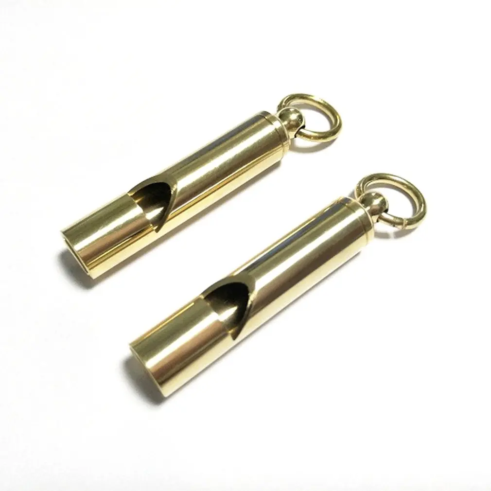 

Outdoor Sports Hanging Equipment Rescue Camping Hiking Mountaineering Whistle EDC Survival Vintage Brass Referee