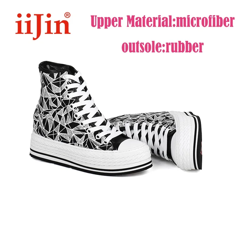 comprar Iijin Oficial Xadrez Respirável Tênis De Malha Tecido Aumentado Casual Rendas Até Rua Fundo Grosso Sapatos Femininos De Alta Qualidade
